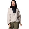 Columbia Womens Sequoia Grove Half Zip Fleece Jacket, Dark Stone/Black, X-Small