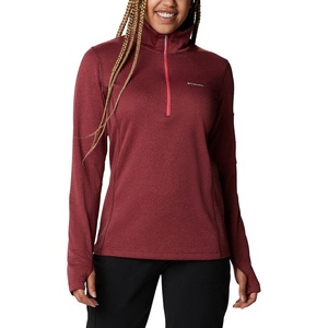 Columbia Women’s Park View Grid Fleece Half Zip(Bright Geranium Heather)