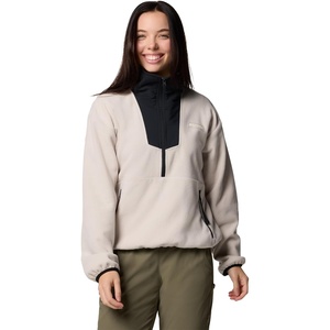 Columbia Womens Sequoia Grove Half Zip Fleece Jacket, Dark Stone/Black, X-Small