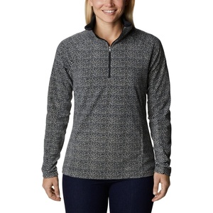 Columbia womens Glacial Iv Print Half Zip(Black Herringbone Print)