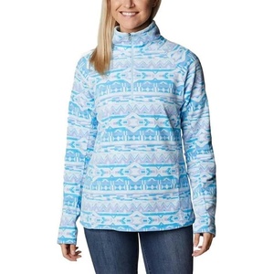 Columbia womens Glacial Iv Print Half Zip(Blush Pink Quilt Pattern)