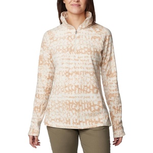Columbia womens Glacial Iv Print Half Zip(Chalk Stippled Stripe)