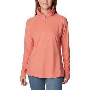 Columbia womens Glacial Iv Print Half Zip(Faded Peach Quilt Pattern)
