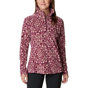 Columbia womens Glacial Iv Print Half Zip(Marionberry Polarize)