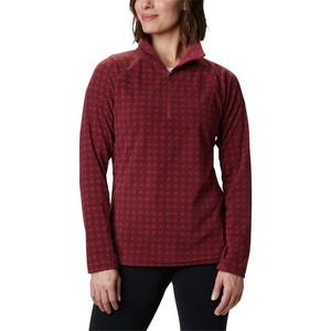 Columbia womens Glacial Iv Print Half Zip(Marsala Red Houndstooth)