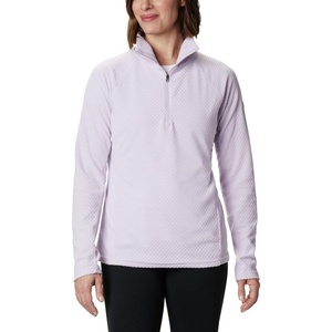 Columbia womens Glacial Iv Print Half Zip(Pale Lilac Quilt Pattern)