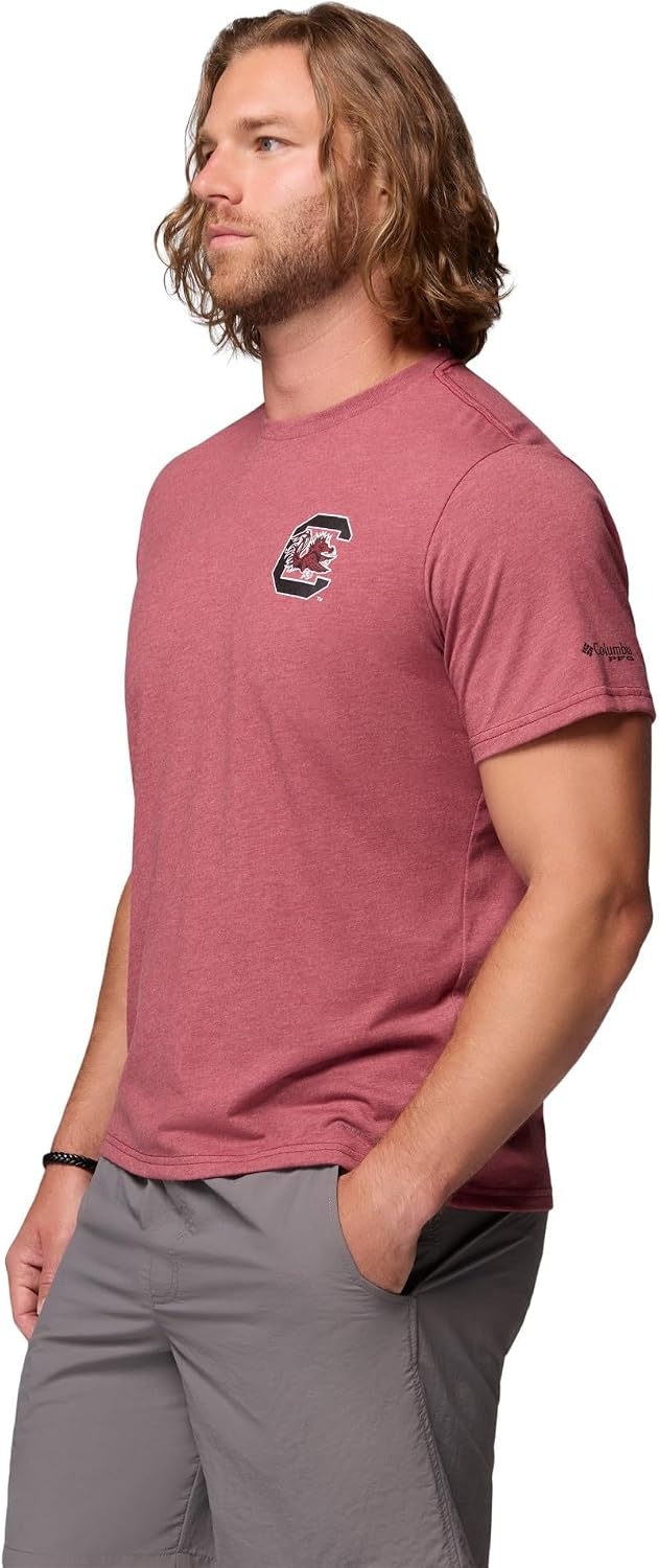image:imageColumbia Mens Collegiate PFG Tee Short SleeveSc Beet Heather