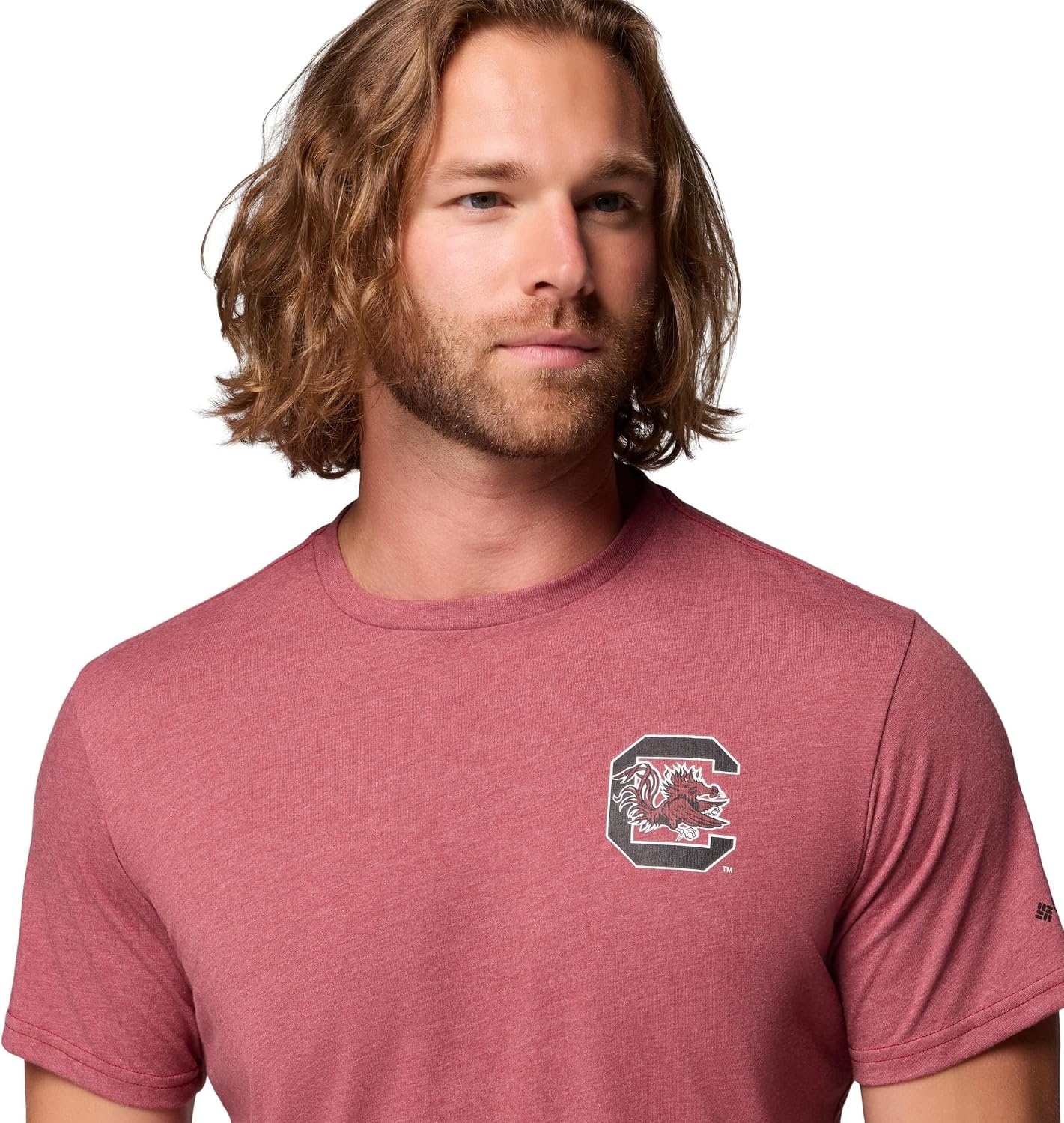 image:imageColumbia Mens Collegiate PFG Tee Short SleeveSc Beet Heather