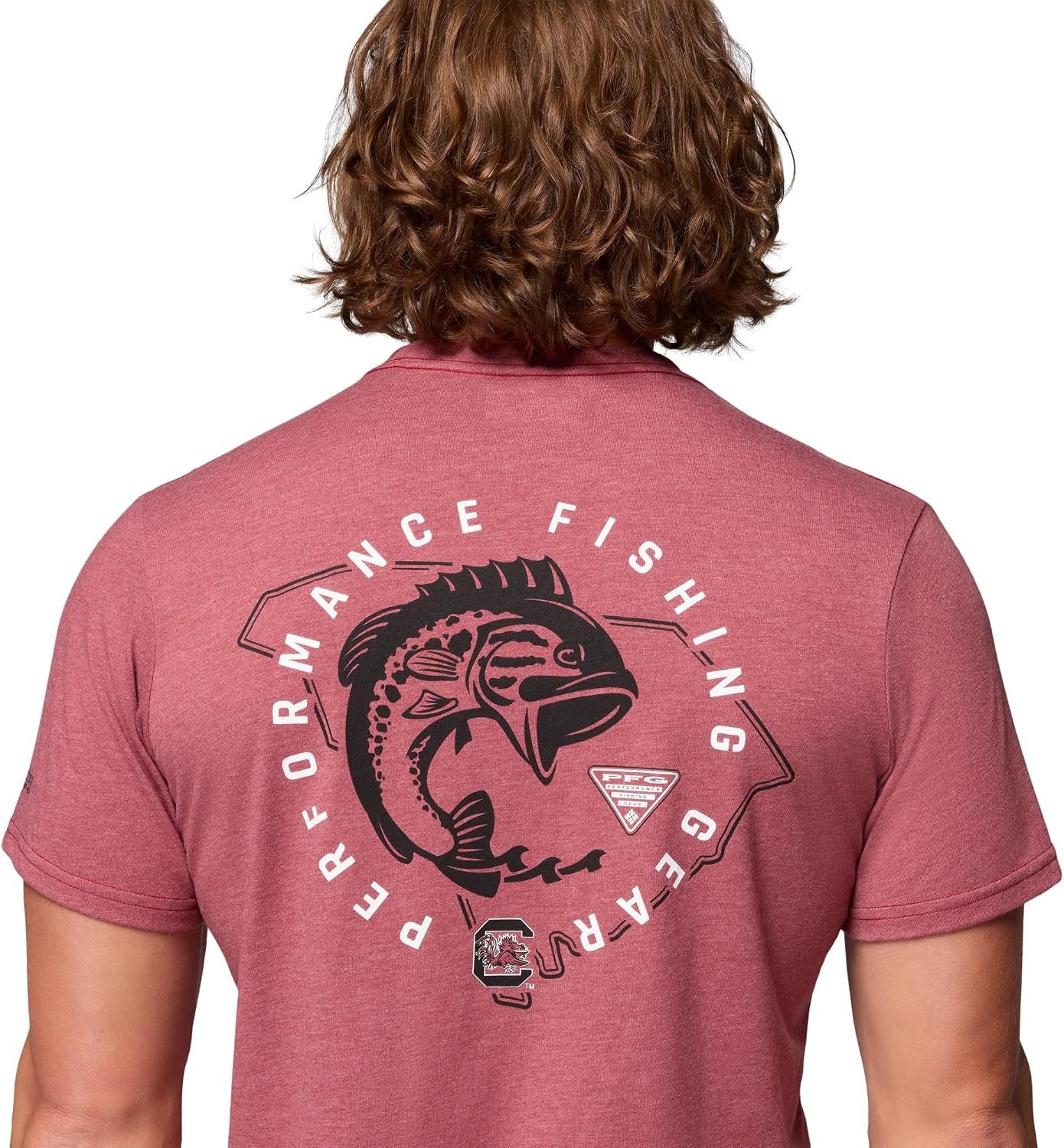 image:imageColumbia Mens Collegiate PFG Tee Short SleeveSc Beet Heather