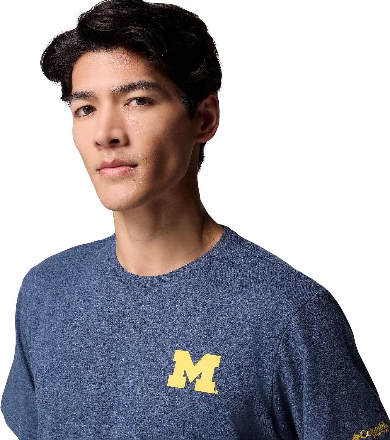 image:imageColumbia Mens Collegiate PFG Tee Short SleeveUm Collegiate Navy Heather