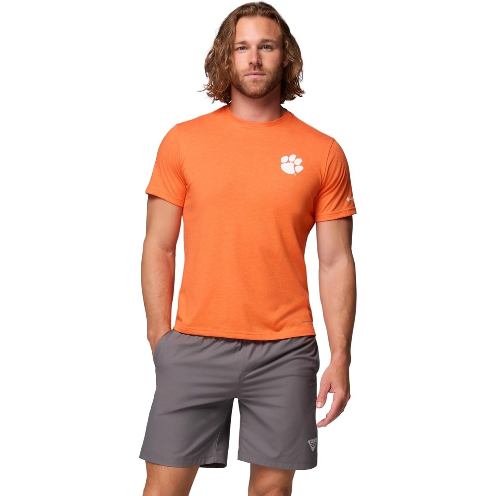 image:imageColumbia Mens Collegiate PFG Tee Short SleeveCle Spark Orange Heather