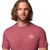 Columbia Mens Collegiate PFG Tee Short Sleeve(Fsu – Cabernet Heather)
