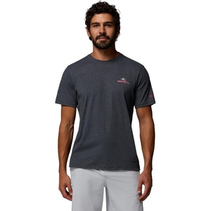 Columbia Mens Collegiate PFG Tee Short Sleeve(Uga – Black Heather)