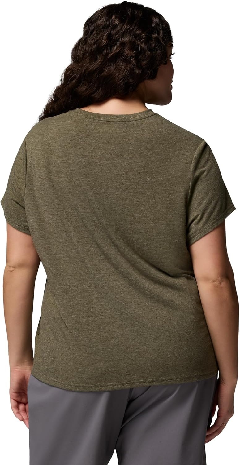 image:imageColumbia Womens Soft Stretch Short Sleeve TeeStone Green Heather
