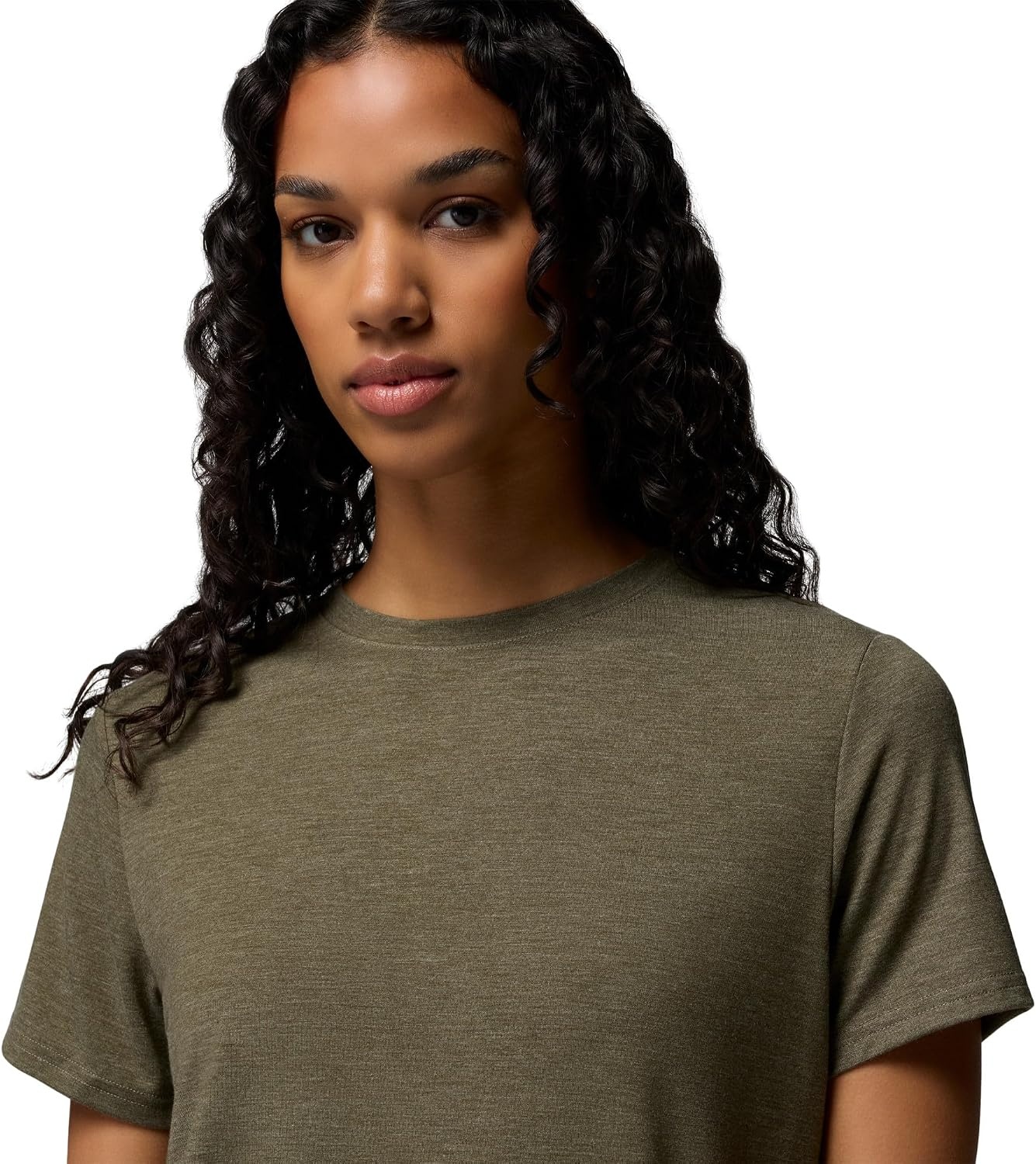 image:imageColumbia Womens Soft Stretch Short Sleeve TeeStone Green Heather