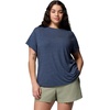 Columbia Women’s Soft Stretch Short Sleeve Tee(Collegiate Navy Heather)