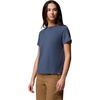 Columbia Women’s Soft Stretch Short Sleeve Tee(Collegiate Navy Heather)