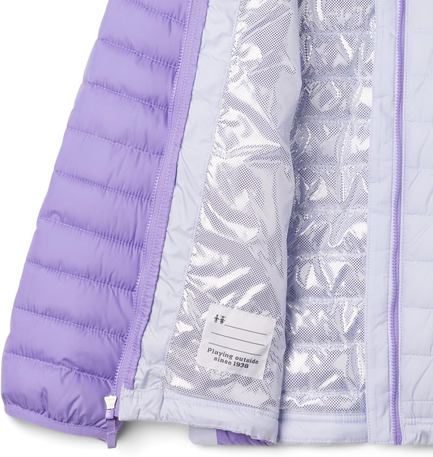image:imageColumbia Kids Powder Lite Ii Hooded Jacket little KidBig KidSnowdriftPaisley Purple