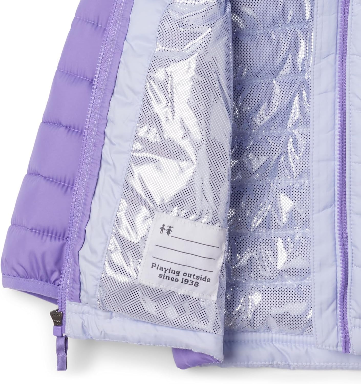image:imageColumbia Kids Powder Lite Ii Hooded Jacket little KidBig KidSnowdriftPaisley Purple