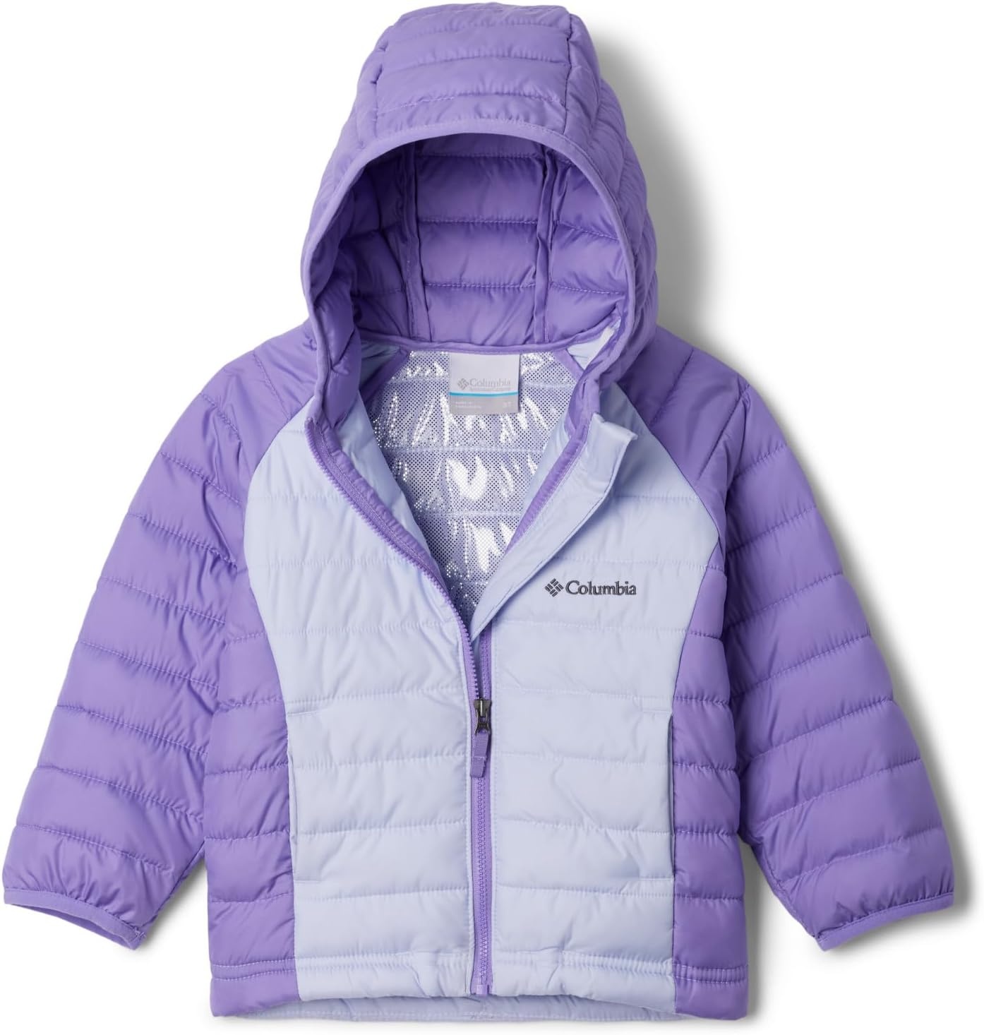 image:imageColumbia Kids Powder Lite Ii Hooded Jacket little KidBig KidSnowdriftPaisley Purple