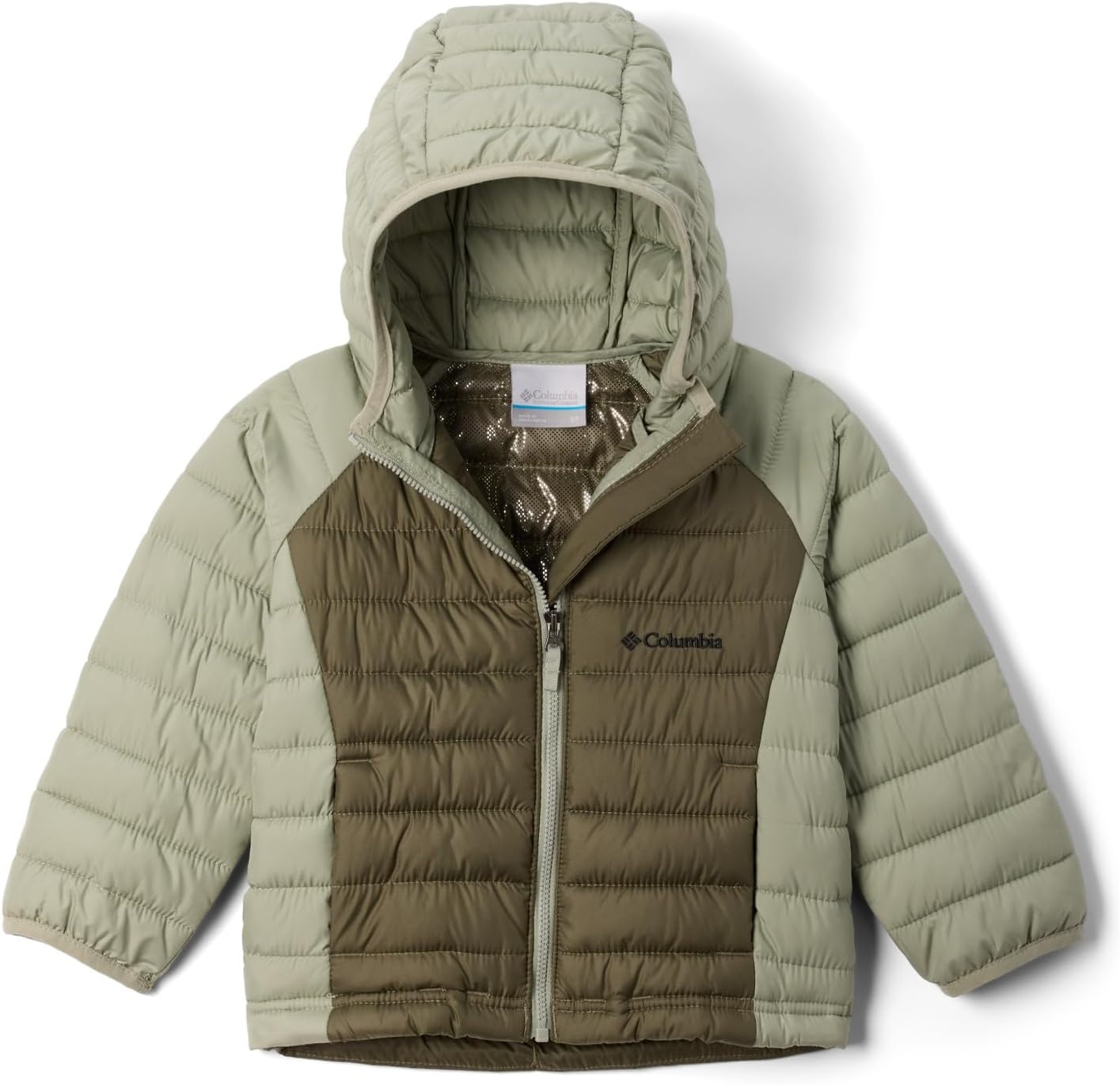 image:imageColumbia Kids Powder Lite Ii Hooded Jacket little KidBig KidStone GreenSafari