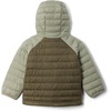 Columbia Kids Powder Lite Ii Hooded Jacket (little Kid/Big Kid)(Stone Green/Safari)