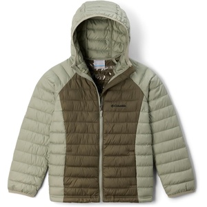 Columbia Kids Powder Lite Ii Hooded Jacket (little Kid/Big Kid)(Stone Green/Safari)