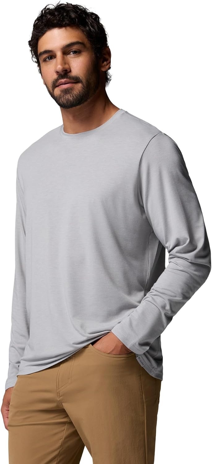 image:imageColumbia Mens Soft Stretch Long Sleeve TeeColumbia GreyHeather
