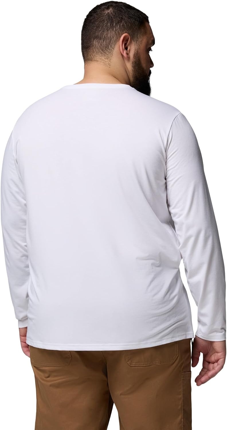 image:imageColumbia Mens Soft Stretch Long Sleeve TeeWhiteHeather