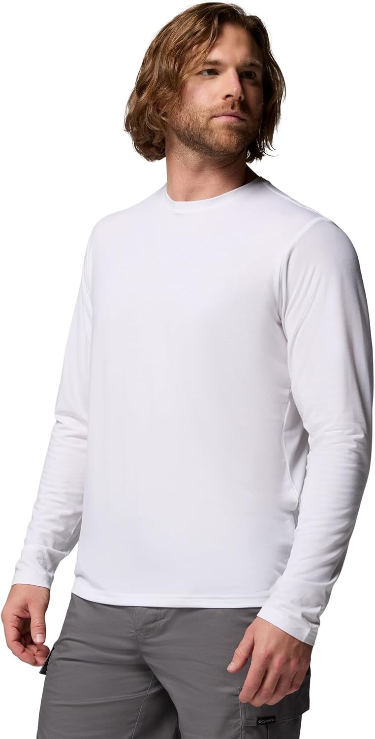 image:imageColumbia Mens Soft Stretch Long Sleeve TeeWhiteHeather