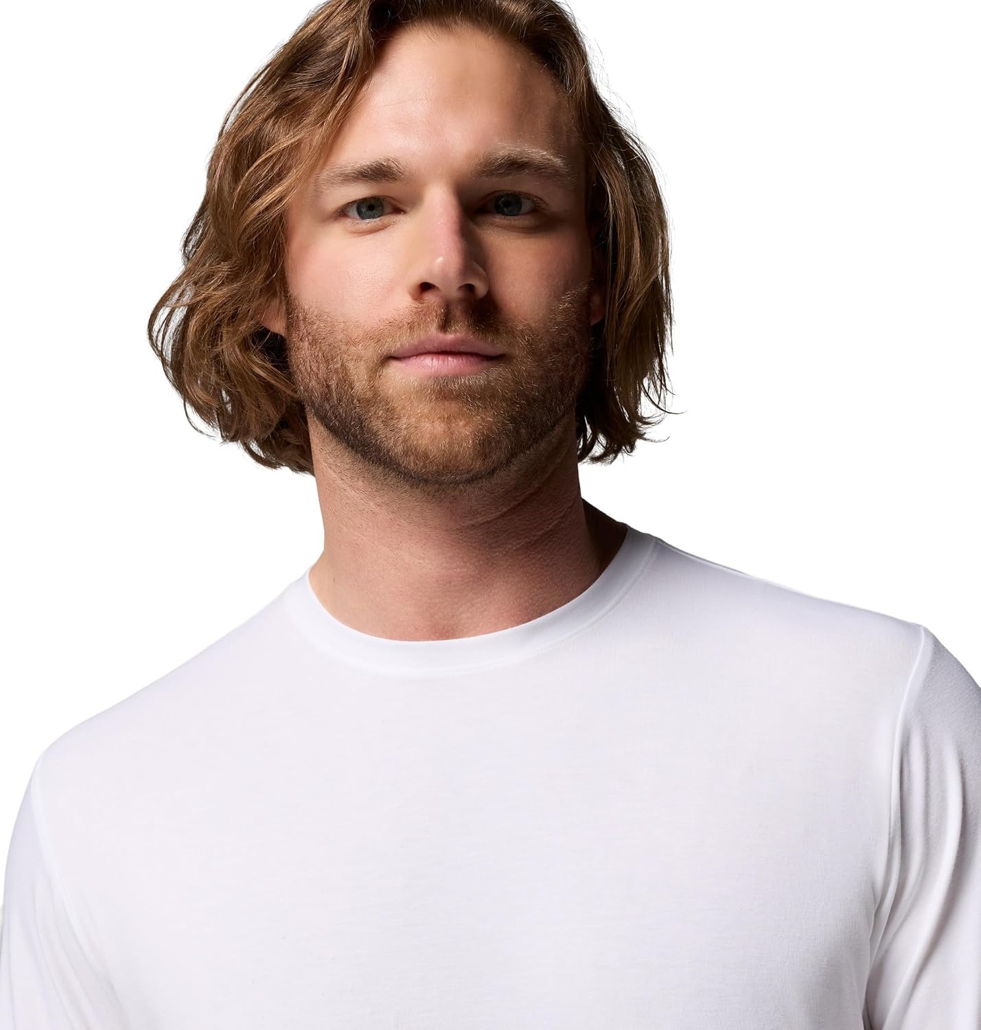 image:imageColumbia Mens Soft Stretch Long Sleeve TeeWhiteHeather