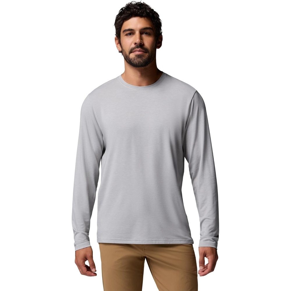 image:imageColumbia Mens Soft Stretch Long Sleeve TeeColumbia GreyHeather