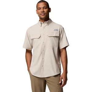 Columbia Men’s PFG Skiff Guide II Short Sleeve Shirt(Dark Stone)