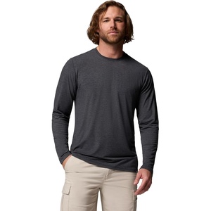 Columbia Men’s Soft Stretch Long Sleeve Tee(Shark/Heather)