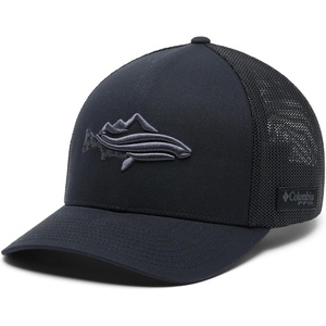 Columbia Unisex Adult PFG Icon Mesh Ball Cap(Black/Flag Inside Fish)