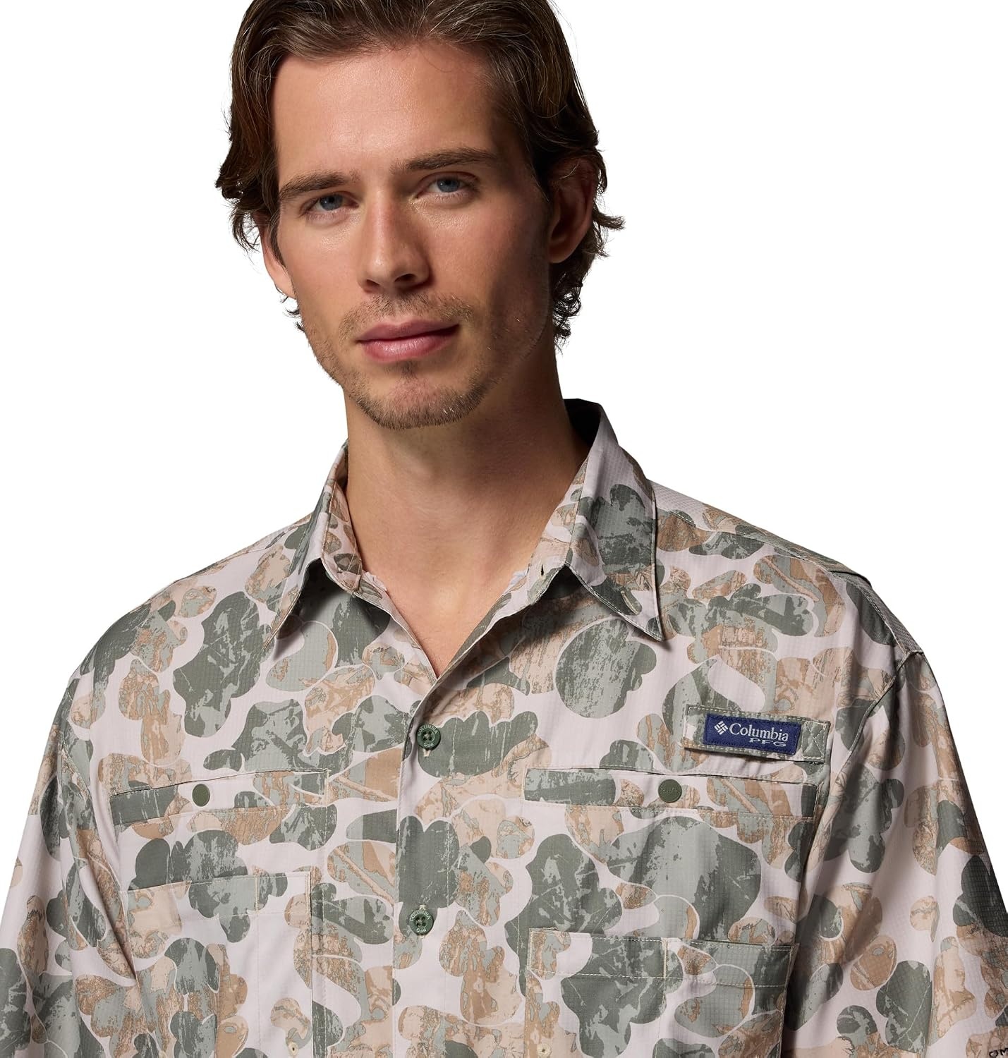 image:imageColumbia Mens PFG Super Tamiami Short Sleeve ShirtDark Stone Deltawood