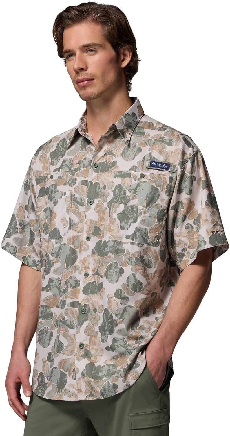 image:imageColumbia Mens PFG Super Tamiami Short Sleeve ShirtDark Stone Deltawood
