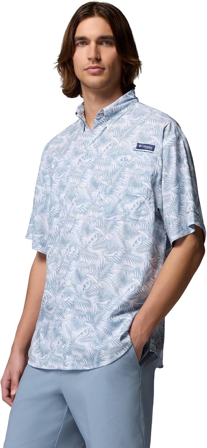 image:imageColumbia Mens PFG Super Tamiami Short Sleeve ShirtDockside Blue Roosters