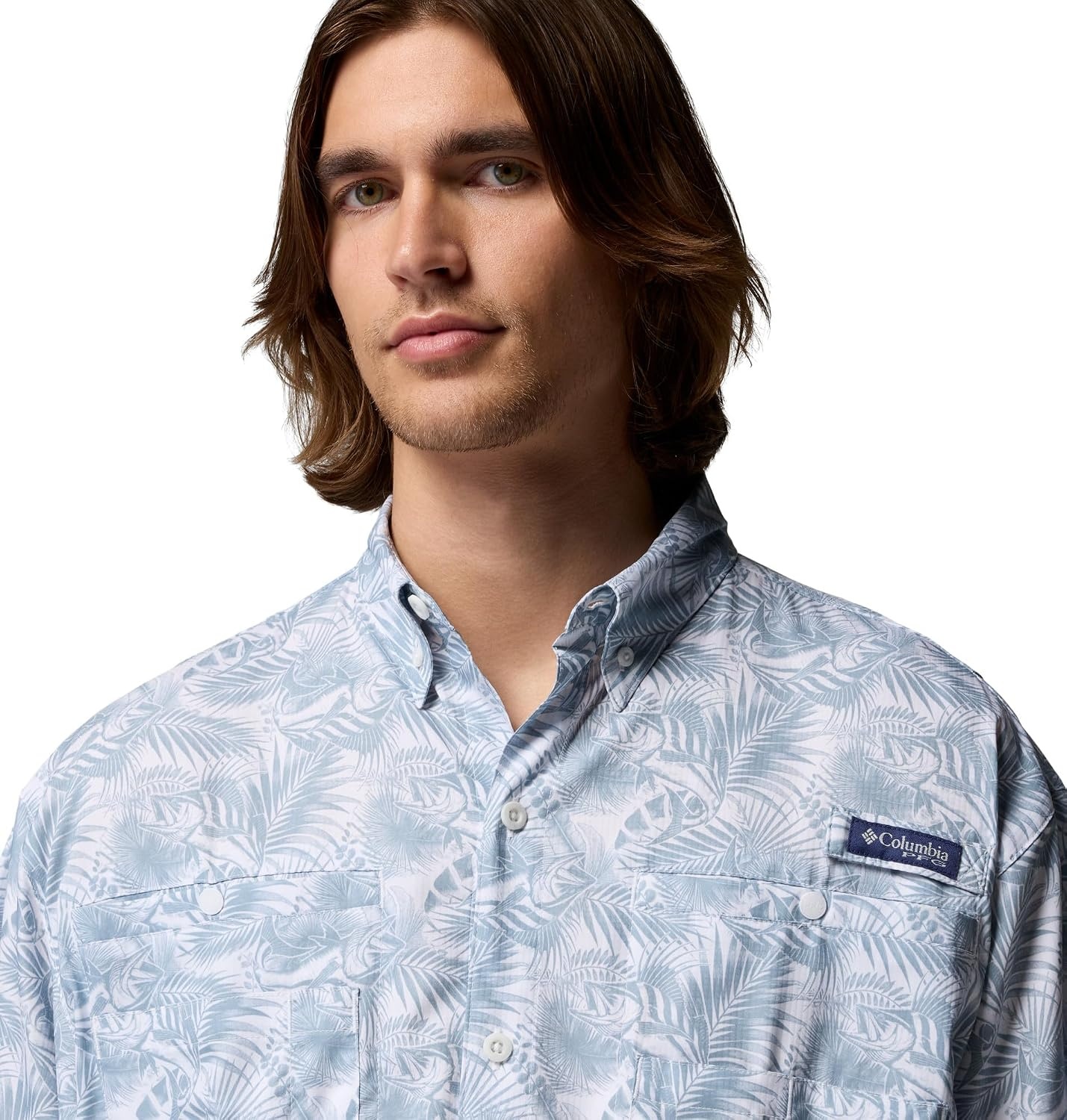image:imageColumbia Mens PFG Super Tamiami Short Sleeve ShirtDockside Blue Roosters