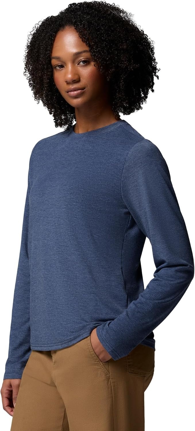 image:imageColumbia Womens Soft Stretch Long Sleeve TeeCollegiate Navy Heather