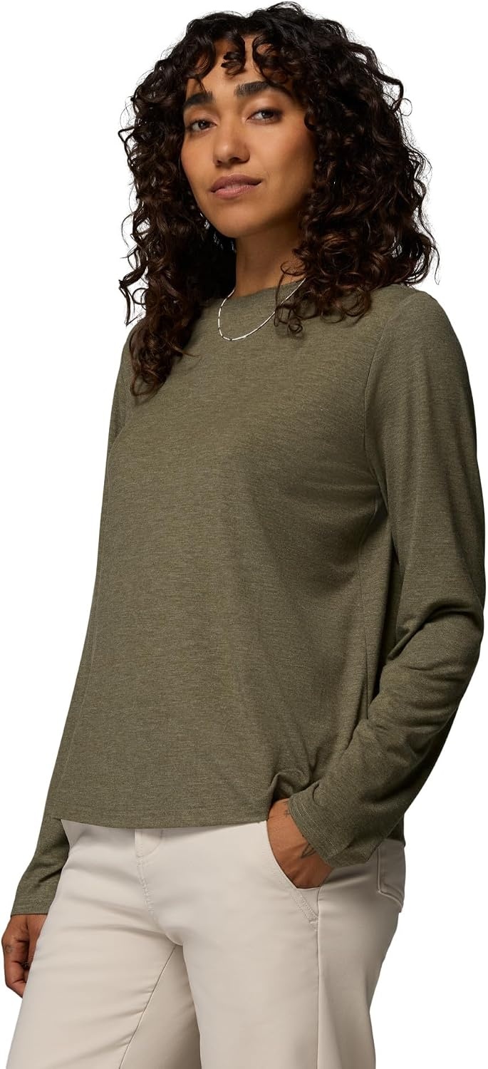 image:imageColumbia Womens Soft Stretch Long Sleeve TeeStone Green Heather