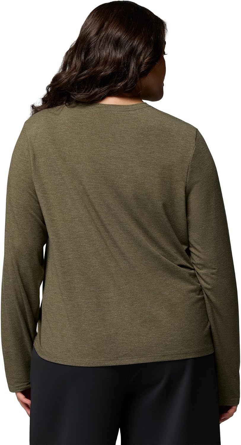 image:imageColumbia Womens Soft Stretch Long Sleeve TeeStone Green Heather