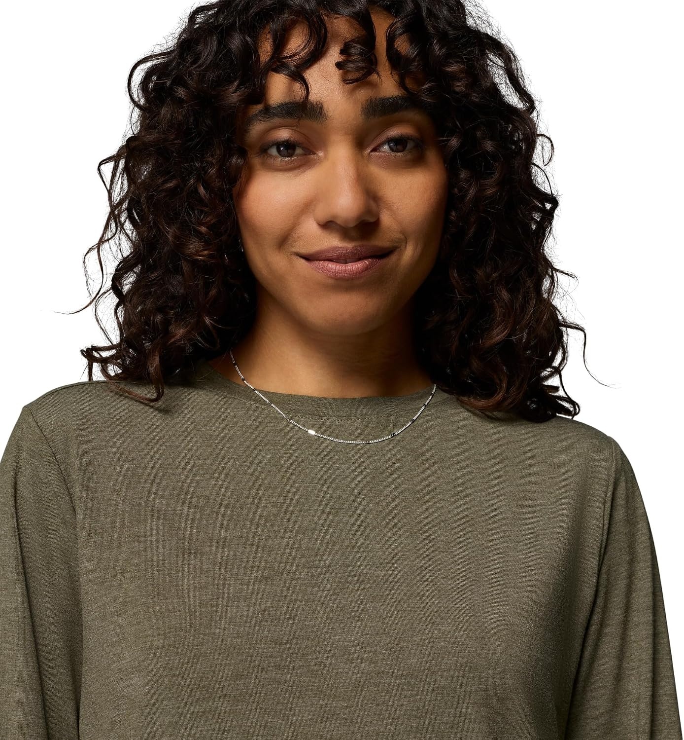 image:imageColumbia Womens Soft Stretch Long Sleeve TeeStone Green Heather