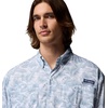 Columbia Mens PFG Super Tamiami Short Sleeve Shirt(Dockside Blue Roosters)