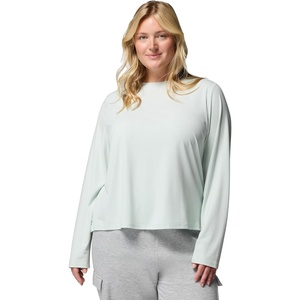 Columbia Women’s Soft Stretch Long Sleeve Tee(Tea Light Heather)