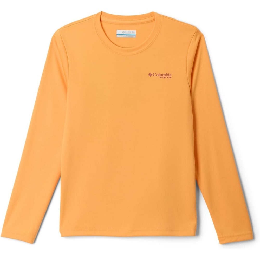 image:imageColumbia Boys Terminal Tackle PFG Fish Shine Long SleeveSummer OrangeRedfish Rise