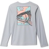 Columbia Boys’ Terminal Tackle PFG Fish Shine Long Sleeve(Cool Grey/Trout Shine)