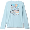 Columbia Boys’ Terminal Tackle PFG Fish Shine Long Sleeve(Marine Light)