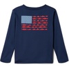 Columbia Boy’s Terminal Tackle PFG™ Fish Flag Long Sleeve (Little Kids/Big Kids)(Collegiate Navy/Red Spark)