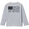 Columbia Boy’s Terminal Tackle PFG™ Fish Flag Long Sleeve (Little Kids/Big Kids)(Cool Grey Graphic)